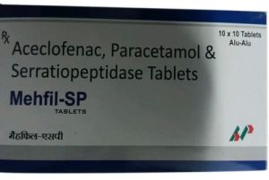 Mefil-SP Aceclofenac Paracetamol Serratiopeptidase Tablets