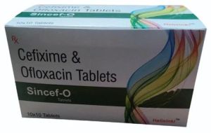 Sincef-O Cefixime And Ofloxacin Tablets For Clinic