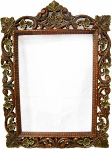 Vintage Wooden Wall Mirror