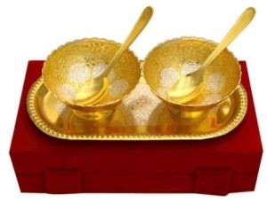 Silver and Gold Plated Bowl Set