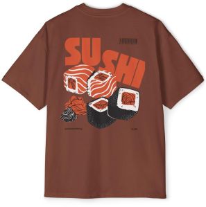 Mens Brown Cotton Printed T-Shirt