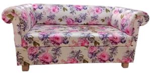 Polished Floral Home Wooden Sofa, Upholstery Material : Leather