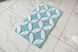 Designer Cotton Tufted Bath Mat For Restaurant, Hotel, Home