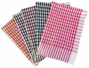 Checked Cotton Kitchen Cleaning Cloth, Color : Multicolor