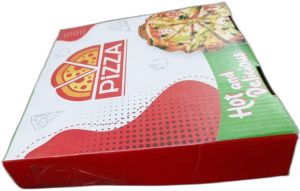 Printed Paper Customized Pizza Packaging Box, Shape : Square