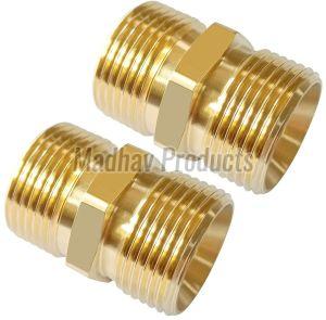 Coated Brass Hex Coupling Nipple, Shape : Hexgonal