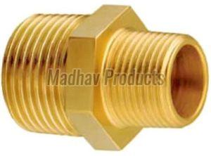 Coated Brass Male Hex Nipple, Shape : Hexgonal