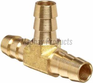 Brass Tee Joint Nipple For Hose, Packaging Size : Paper Box