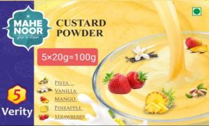 100gm Five Flavour Custard Powder, Packaging Type : Paper Box