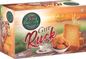 Food Factory Crispy Gur Rusk, Taste : Light Sweet