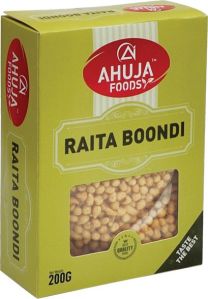 Ahuja Foods Raita Boondi, Taste : Salty