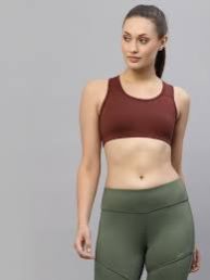 Brown Non Padded Sports Bra, Technics : Machine Made