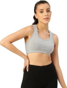 Grey Non Padded Sports Bra