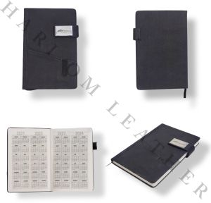 PU Leather Black Diary For Office, Personal, Gifting