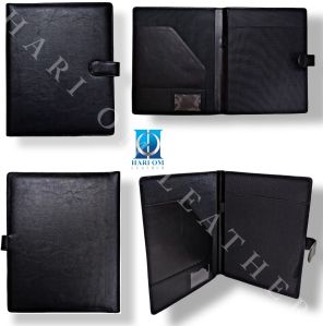 Black Leather File Folder