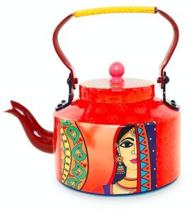 Aluminium Decorative Hand Painted Tea Kettle