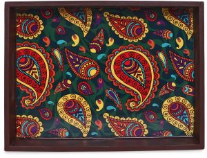 Decorative Wooden Tray, Pattern : Printed, Color : Multicolor