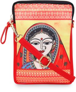 Ghunghat Lady Printed Mobile Sling Bag