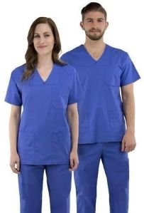 Plain Cotton Medical Scrub Suit For Hospital