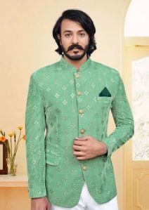 Silk Mens Bandhgala Jodhpuri Suit, Sleeve Type : Full Sleeves