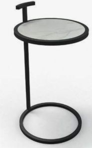 Black Iron Marble Table