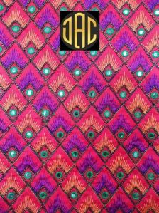 Phantom Heavy Peacock Mirror Work Fabric