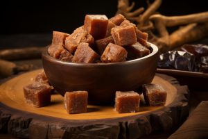 Organic Sugarcane Jaggery Cubes, Color : Golden Brown / Dark Brown