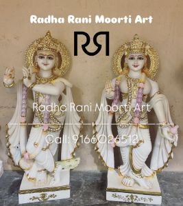 Marble Radha Krishna Statue (Makrana Marble)