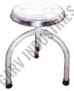 Polished Iron Plain GSS-409 Revolving Stool, Color : Silver