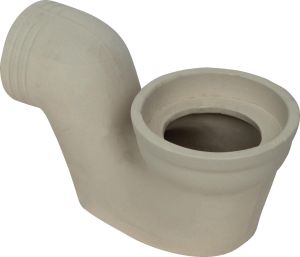 Plain Ceramic Big P Trap, Color : Grey