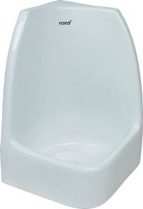 Roxo Glossy Finish Ceramic Corner Urinal, Color : White