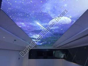 Coated Printed PVC Stretch Ceiling For Home, Hotel, Club, Restaurant Office