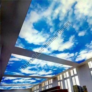 PVC Residential Stretch Ceiling Services, Color : Multicolor, Multicolor