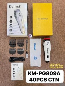 Plastic Kemei KM-PG809A Hair Trimmer, Power Source : Battery