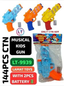 Plastic Musical Gun Toy For Kids Playing