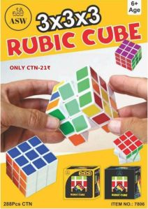 Plastic Rubik Cube For Playing Kids