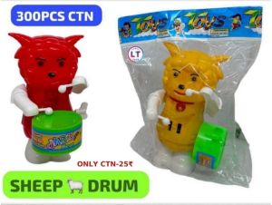 Plastic Sheep Drum Toy For Playing Kids