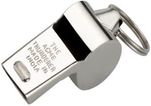 Polished Acme Mini Brass Whistle, Technics : Machine Made