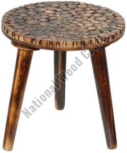 Decorative Wooden Side Stool, Color : Brown