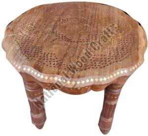 Polished Fancy Wooden Side Stool For Home Decor