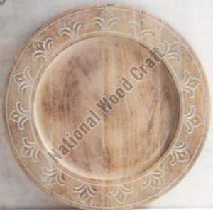 Round Wooden Serving Tray