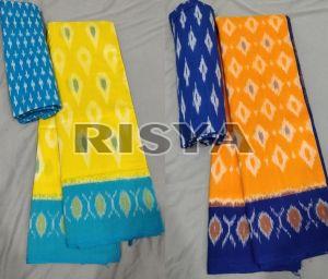 Handloom Ikkat Cotton Saree, Speciality : Anti-Wrinkle, Shrink-Resistant