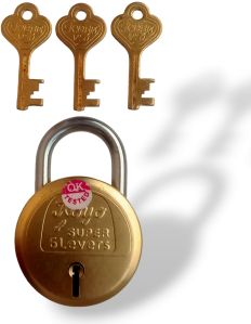 Koyo Super 50 Mm 6 Lever Brass Padlock With 3 Brass Keys