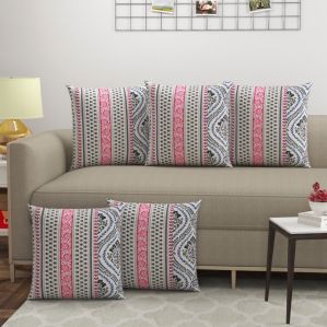 Pure Cotton Printed Cushion Covers For Sofa, Bed