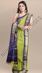 Printed Designer Cotton Silk Saree, Speciality : Shrink-Resistant