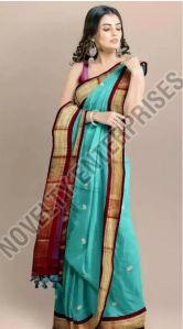 Printed Stylish Cotton Silk Saree, Packaging Type : Corrugated Box