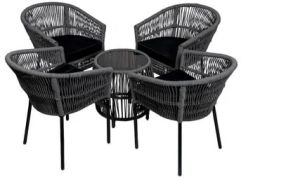 Outdoor Wicker Chair Table Set