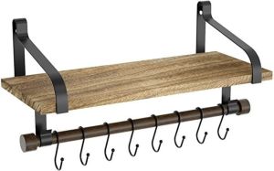 Wooden Single Layer Wall Rack For Home Use