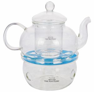 Glass Tea Kettle & Warmer Set