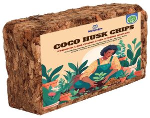 NELGATES Coco Husk Chips Blocks, Color : Brown